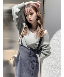 dazzlin | Vリブネックニットトップス(ニット/セーター)