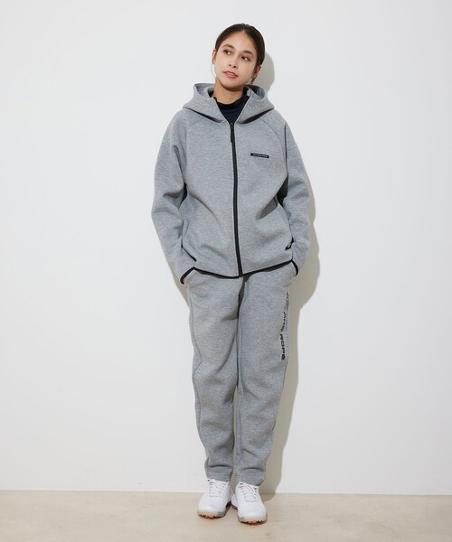 ROPE'(ロペ)の「ダンボールニットフルジップパーカー/WEB限定・ユニセックス(パーカー・レディース・グレー/ブラック・L/M/S/XL)」の9枚目の写真