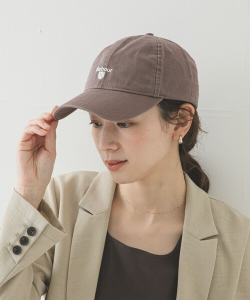 URBAN RESEARCH（アーバンリサーチ）の「Barbour　CASCADE CAP（キャップ・レディース・RASPBERRY/A GREEN/PEPPERCORN/NAVY・-）」の5枚目の写真
