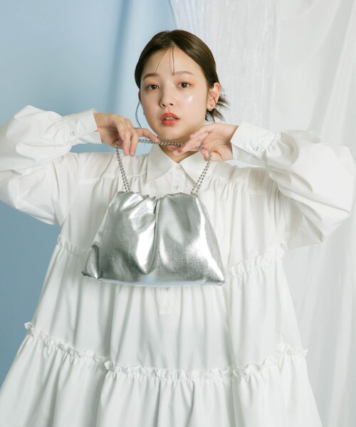 KBF（ケイビーエフ）の「ボールチェーンギャザーBAG（ハンドバッグ・レディース・SILVER/YELLOW/BLACK・one）」の20枚目の写真