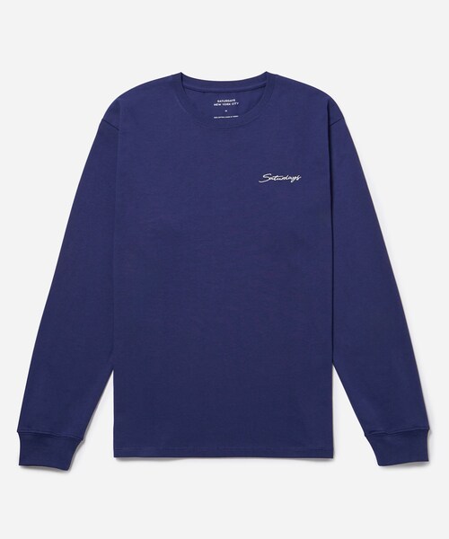 Saturdays NYC(サタデーズ ニューヨークシティ )の「Saturdays Embroidered Standard Ls Tee(Tシャツ/カットソー・メンズ・ブラック/オフホワイト/ネイビー・M/XS/L/XL/S)」の11枚目の写真