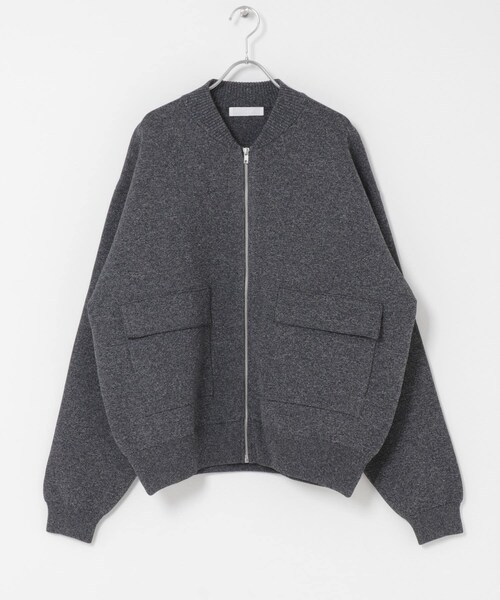 SENSE OF PLACE by URBAN RESEARCH（センスオブプレイスバイアーバンリサーチ）の「『洗濯可』ダブルポケットニットブルゾン（ブルゾン・メンズ・BLACK/BROWN・M/L）」の11枚目の写真