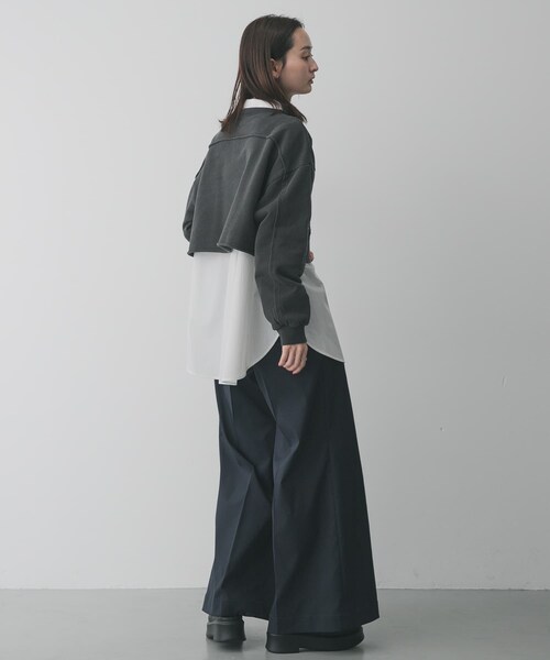 SENSE OF PLACE by URBAN RESEARCH（センスオブプレイスバイアーバンリサーチ）の「スタッズピグメントカットトップ（スウェット・レディース・CHARCOAL/IVORY/BROWN・One）」の17枚目の写真