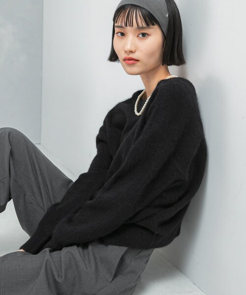 URBAN RESEARCH ROSSO(アーバンリサーチロッソ)の「エアリーニット2WAYカーディガン(カーディガン/ボレロ・レディース・G/WHITE/BEIGE/BLACK・Free)」の19枚目の写真