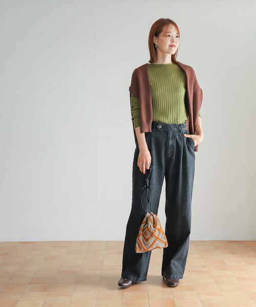URBAN RESEARCH DOORS（アーバンリサーチドアーズ）の「『セットアップ対応』 フロントタックストレートデニム（デニムパンツ・レディース・BLACK/INDIGO・S/M）」の15枚目の写真