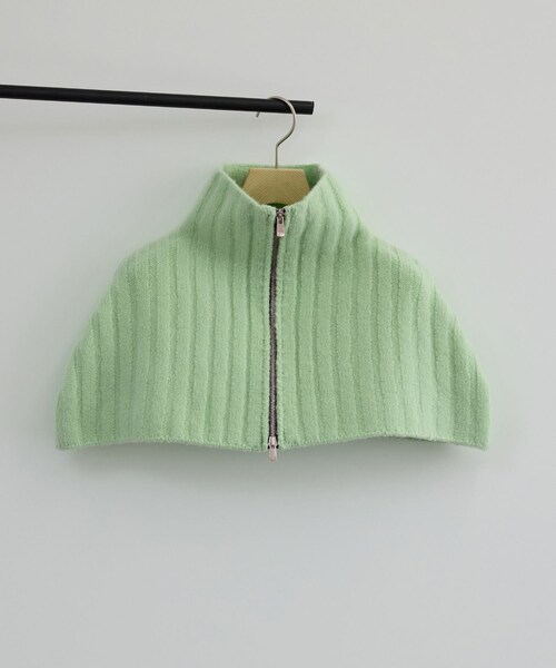ADAM ET ROPE'（アダムエロペ）の「【J'aDoRe・一部店舗限定】【y YO（イーヨ）】zip neck warmer / ネックウォーマー（ネックウォーマー/スヌード・レディース・グレー/ライトグリーン・F）」の5枚目の写真