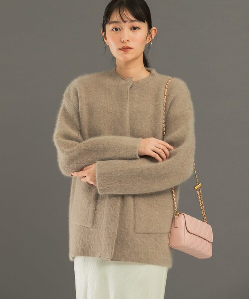 URBAN RESEARCH ROSSO（アーバンリサーチロッソ）の「エアリーニットジャケット（カーディガン/ボレロ・レディース・L/GRAY/YELLOW/MOCHA・FREE）」の2枚目の写真