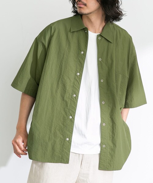 URBAN RESEARCH Sonny Label（アーバンリサーチサニーレーベル）の「ARMY TWILL　Nylon OX Mesh H/S Shirts（シャツ/ブラウス・メンズ・BLACK/KHAKI/WHITE・S/M）」の22枚目の写真