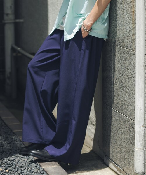 SENSE OF PLACE by URBAN RESEARCH(センスオブプレイスバイアーバンリサーチ)の「サイドタックワイドスラックス(その他パンツ・メンズ・IVORY/BLACK/NAVY・M/L)」の18枚目の写真