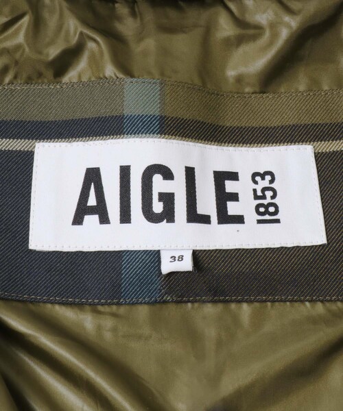 THE GOODLAND MARKET（ザグッドランドマーケット）の「AIGLE　透湿防水 チェックパターンロングジャケット（テーラードジャケット・レディース・TERRA・34/36/38）」の3枚目の写真