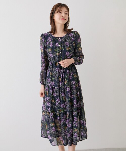 Jayro(ジャイロ)の「花柄ワンピース(ワンピース・レディース・ブラック系/ネイビー系・F)」の15枚目の写真