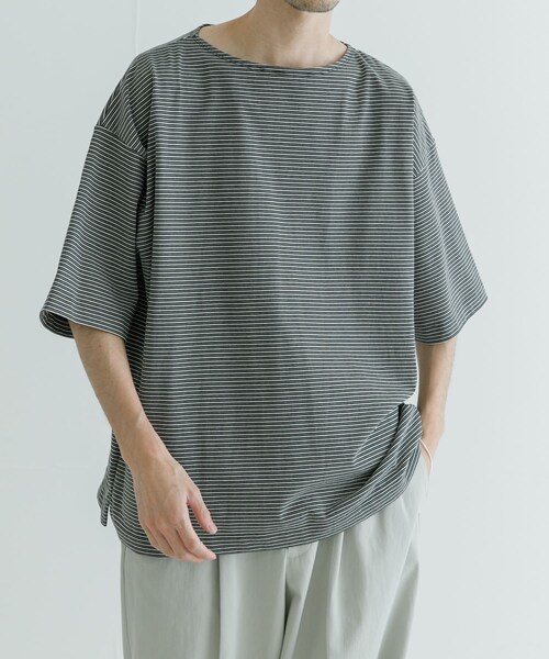 URBAN RESEARCH（アーバンリサーチ）の「YLEVE　OPEN END COTTON T-SHIRTS（Tシャツ/カットソー・メンズ・011 BORDER・4/5）」の3枚目の写真