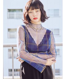 jouetie | メッシュメロートップス(Tシャツ/カットソー)