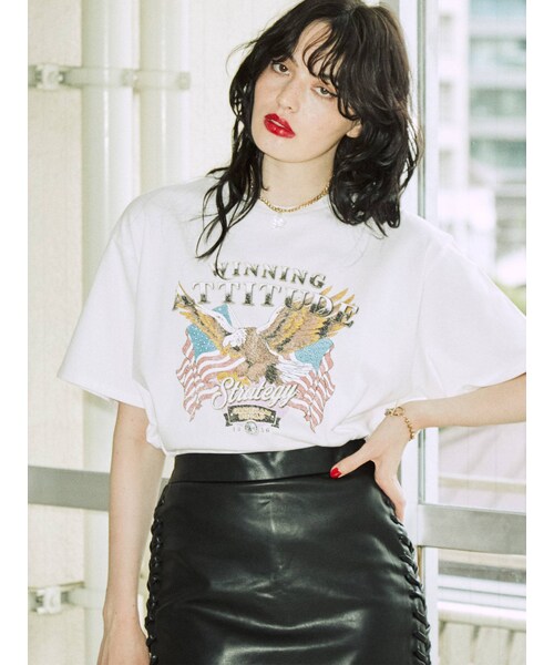 jouetie（ジュエティ）の「EAGLEロゴ BIG Tシャツ（Tシャツ/カットソー 