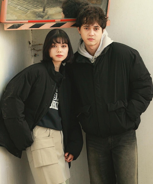 SENSE OF PLACE by URBAN RESEARCH(センスオブプレイスバイアーバンリサーチ)の「バルーンパデッドブルゾン(テーラードジャケット・メンズ・BLACK/NAVY/YELLOW・M/L)」の1枚目の写真