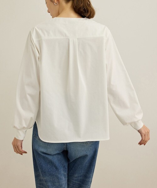 ROPE'(ロペ)の「【洗える】布帛コンビシャツカットソー(Tシャツ/カットソー・レディース・ブラック/ホワイト・F)」の15枚目の写真