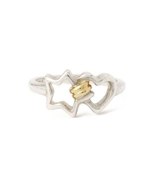 ADAM ET ROPE'（アダムエロペ）の「【VINTAGE TIFFANY】TI スターハート リング コンビ 925 750 #15（リング・レディース・シルバー・F）」の8枚目の写真