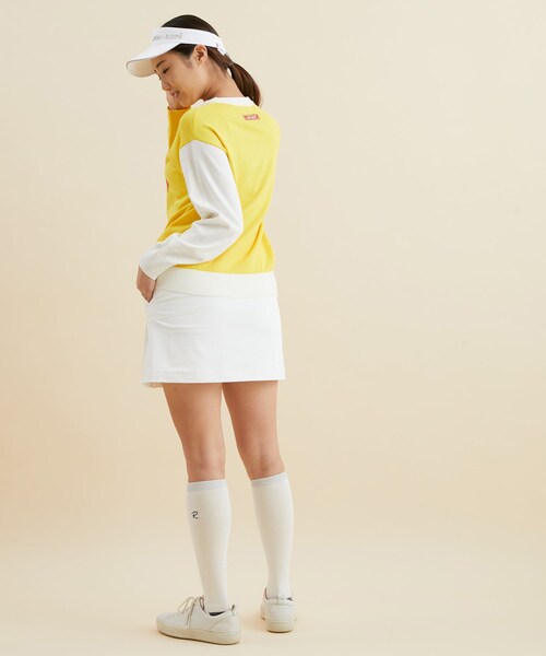 ROPE'（ロペ）の「Golf Callsインターシャバイカラー長袖プルオーバー（ニット/セーター・レディース・ホワイト/ピンク/イエロー・L/M/S）」の21枚目の写真