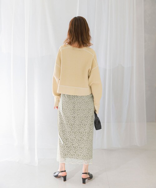 URBAN RESEARCH ROSSO（アーバンリサーチロッソ）の「フラワースパンコールレーススカート（スカート・レディース・sax/off・FREE）」の7枚目の写真