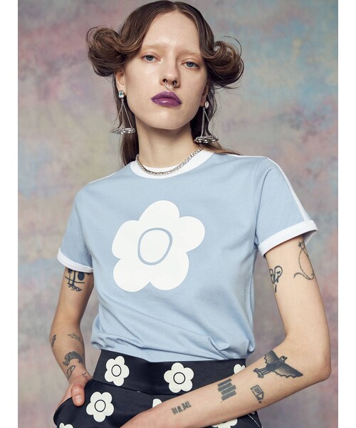 PAMEO POSE（パメオポーズ）の「【MQ】Daisy Chibi-T（Tシャツ/カットソー・レディース・ホワイト/ブラック/スカイブルー・F）」の12枚目の写真