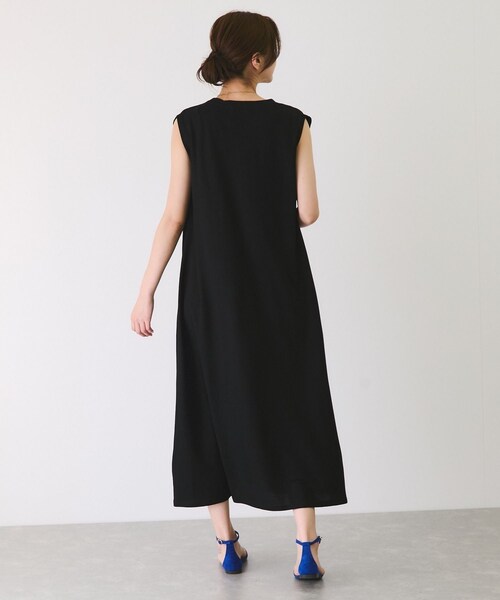 Jayro（ジャイロ）の「カノコ肩タックフレアワンピース（ワンピース・レディース・ブラック/グレー系/キャメル/イエロー・F）」の8枚目の写真