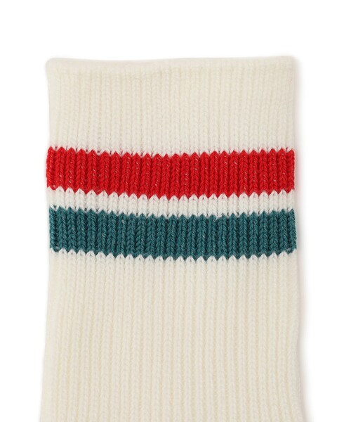 ADAM ET ROPE'(アダムエロペ)の「【KYOU/キョウ】FEET02 JQD Line Pack-Socks(ソックス/靴下・メンズ・ホワイト・F)」の3枚目の写真