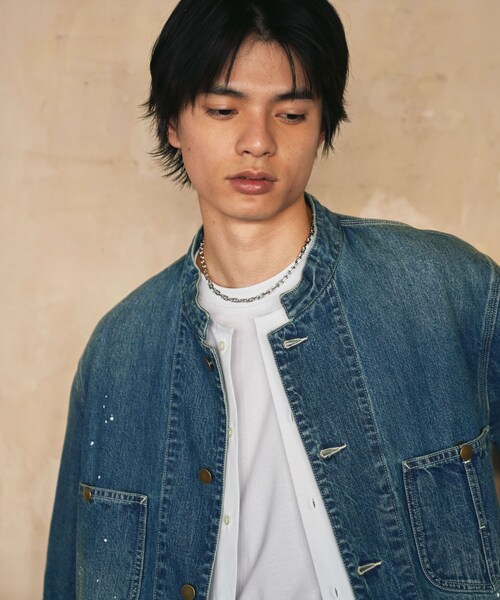 URBAN RESEARCH（アーバンリサーチ）の「new basic 10oz DENIM STAND COVERALL（カバーオール・メンズ・BLACK/INDIGO・M/L）」の12枚目の写真