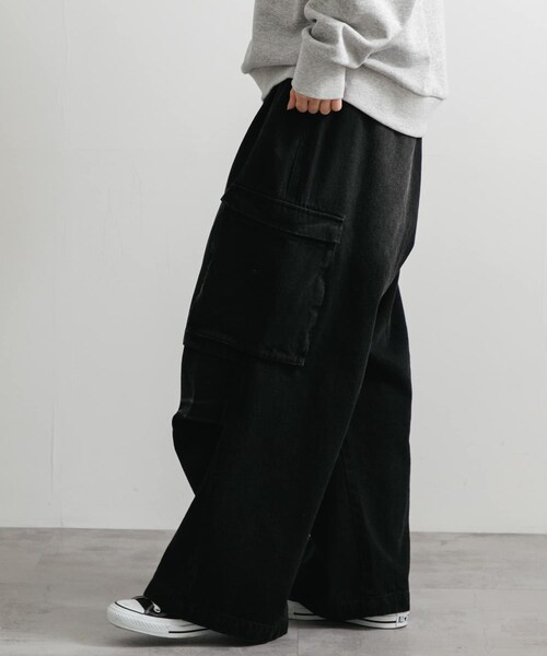 SENSE OF PLACE by URBAN RESEARCH（センスオブプレイスバイアーバンリサーチ）の「デニムカーゴパンツ（デニムパンツ・メンズ・BLUE/BLACK・M/L）」の10枚目の写真
