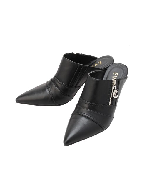 EVRIS（エヴリス）の「Eチャームポインテッドトゥミュール（サンダル・レディース・ブラック/インディゴ・S/M/L）」の2枚目の写真