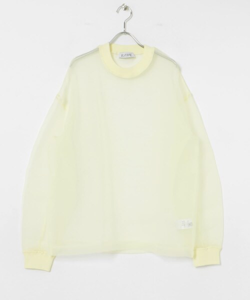 URBAN RESEARCH（アーバンリサーチ）の「ESTHE　Organza Sweatshirts（その他トップス・レディース・Yellow・S）」の2枚目の写真