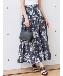 MERCURYDUO | ビックフラワーハイウエストフレアスカート(スカート)