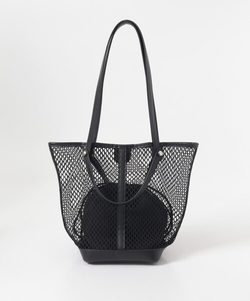 SENSE OF PLACE by URBAN RESEARCH（センスオブプレイスバイアーバンリサーチ）の「2WAYハンドルメッシュバッグ（トートバッグ・レディース・IVORY/BLACK・One）」の20枚目の写真