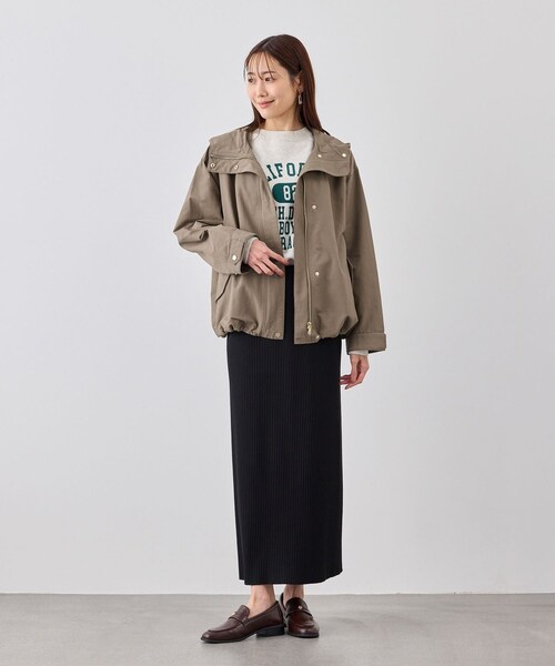 ROPE' PICNIC（ロペピクニック）の「ベーシックマウンテンパーカー スプリングコート/撥水（マウンテンパーカー・レディース・チャコール/キナリ/ダークブラウン/ネイビー・F）」の18枚目の写真