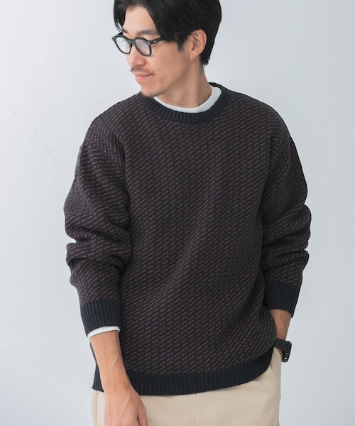 ITEMS URBANRESEARCH(アイテムズ アーバンリサーチ)の「マシンウォッシャブル バーズアイ クルーニット(ニット/セーター・メンズ・BEG/NVY/BLK・M/L)」の15枚目の写真