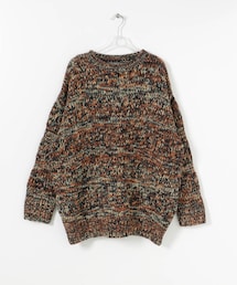 MIX YARN CREW NECK KNIT