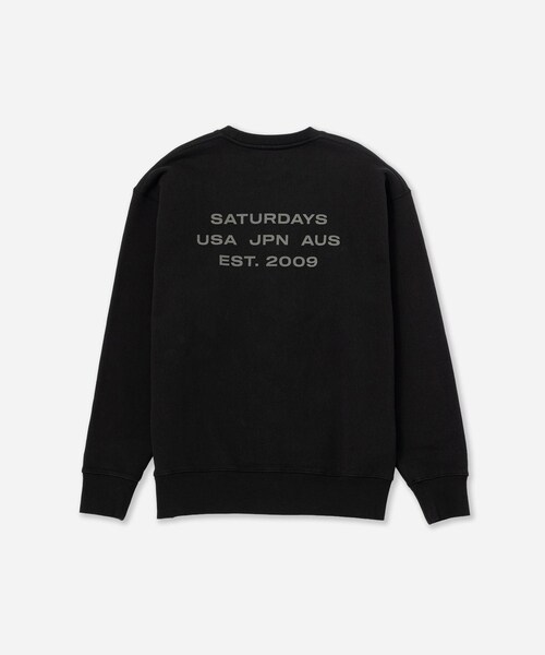 Saturdays NYC(サタデーズ ニューヨークシティ )の「Bowery International Crew Sweatshirt(スウェット・レディース・ブラック/ライトグレー/ネイビー・L/M/S/XL)」の9枚目の写真