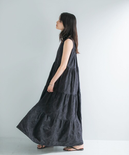 URBAN RESEARCH ROSSO（アーバンリサーチロッソ）の「インドコットン バックシャンワンピース（ワンピース・レディース・BLACK/BLUE・Free）」の7枚目の写真