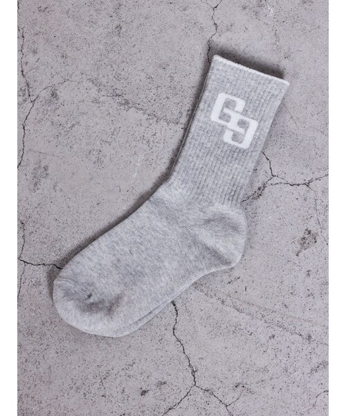 GYDA（ジェイダ）の「GG BICOLOR RIB SOX（ソックス/靴下・レディース・オフホワイト/グレー/ブラック・F）」の6枚目の写真