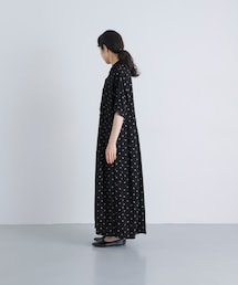 かぐれ | 『2サイズ展開』レーヨンモノトーンプリントワンピース(ワンピース)