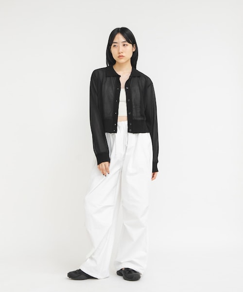 KBF(ケイビーエフ)の「シアーシャツカーディガン(シャツ/ブラウス・レディース・BLACK/BROWN・One)」の8枚目の写真