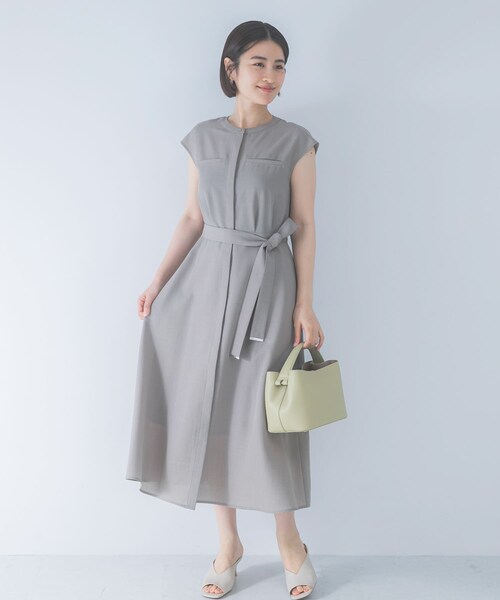 URBAN RESEARCH ROSSO（アーバンリサーチロッソ）の「『UR TECH DRYLUXE』ポケットデザインワンピース（ワンピース・レディース・MOCHA/NAVY/YELLOW/CHARCOAL・Free）」の17枚目の写真