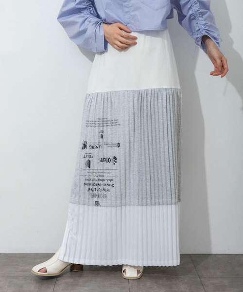 THE GOODLAND MARKET（ザグッドランドマーケット）の「SREU　ソフトプリーツロングSKIRT（スカート・レディース・Assort1/WHITE/BLACK/Assort2・M）」の3枚目の写真