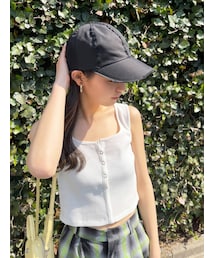 EMODA | フロントボタンフィットタンクトップ(タンクトップ)