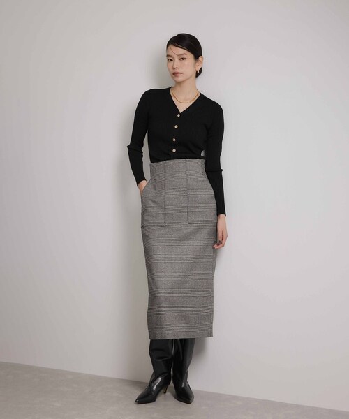 ROPE'（ロペ）の「ハイゲージワイドリブニットカーディガン（カーディガン/ボレロ・レディース・ブラック/グレー/オフホワイト/レッド/ローズピンク・F）」の18枚目の写真