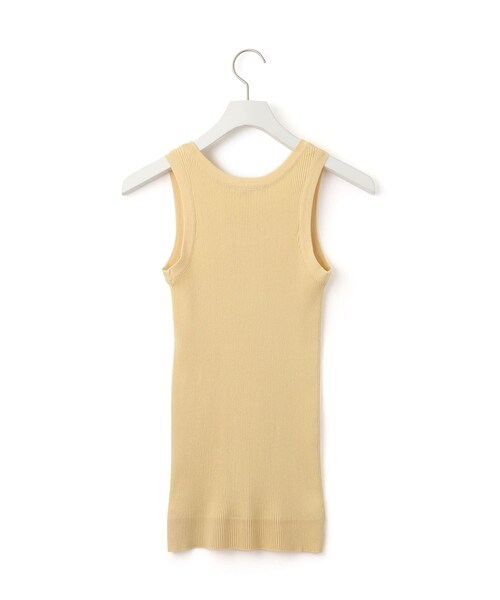 ADAM ET ROPE'（アダムエロペ）の「【公式サイト限定】【AURALEE(オーラリー)】COTTON HIGH GAUGE RIB KNIT TANK TOP（タンクトップ・レディース・ブラック/ホワイト/イエロー系・1）」の5枚目の写真