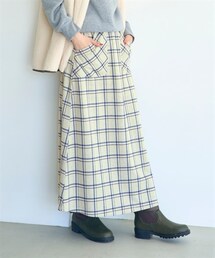 nissen | 大きいサイズ  （MO-FU POKA）裏シャギーロングスカート（ゆったりヒップ）(スカート)