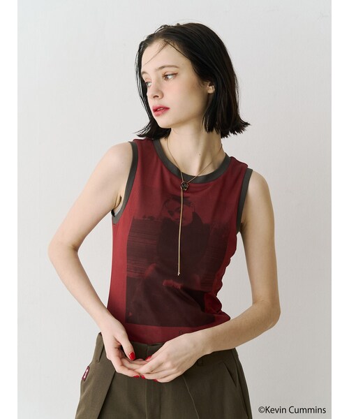 jouetie（ジュエティ）の「【KevinCummins×PosTokyo】Tank top（キャミソール・レディース・オフホワイト/ブラック/ピンク・M）」の18枚目の写真