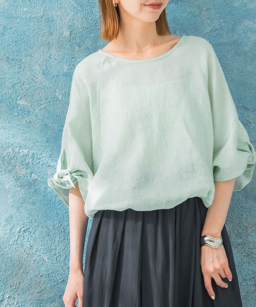 URBAN RESEARCH ROSSO（アーバンリサーチロッソ）の「リボンスリーブプルオーバー（シャツ/ブラウス・レディース・L/MINT/SHELL WT/PINK/D/NAVY・FREE）」の17枚目の写真