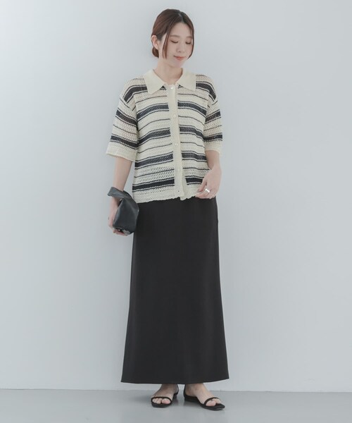 URBAN RESEARCH Sonny Label（アーバンリサーチサニーレーベル）の「Iラインダブルクロススカート（スカート・レディース・ブラウン/ブラック・36/38）」の16枚目の写真