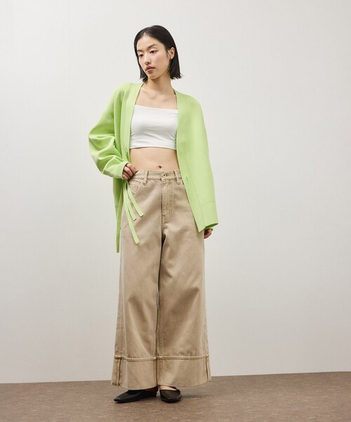 ADAM ET ROPE'（アダムエロペ）の「【OUR WACOAL×ADAM ET ROPE'】コットン混カップインチューブトップキャミソール（キャミソール・レディース・ブラック/ホワイト/オリーブ・L/M/S）」の14枚目の写真